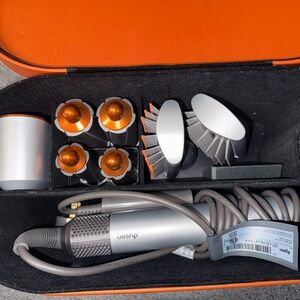 Dyson Orange and Silver Hair Styling Kit